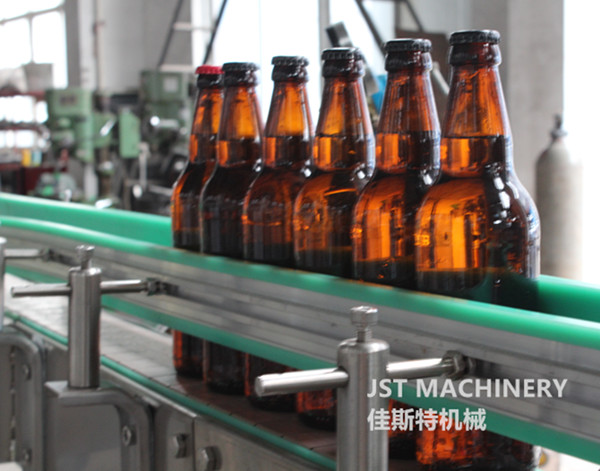 Complete Automatic Biter Beer With Ring Cap Filling Bottling Line 